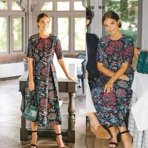 Tuckernuck floral midi dress midnight garden small NWT